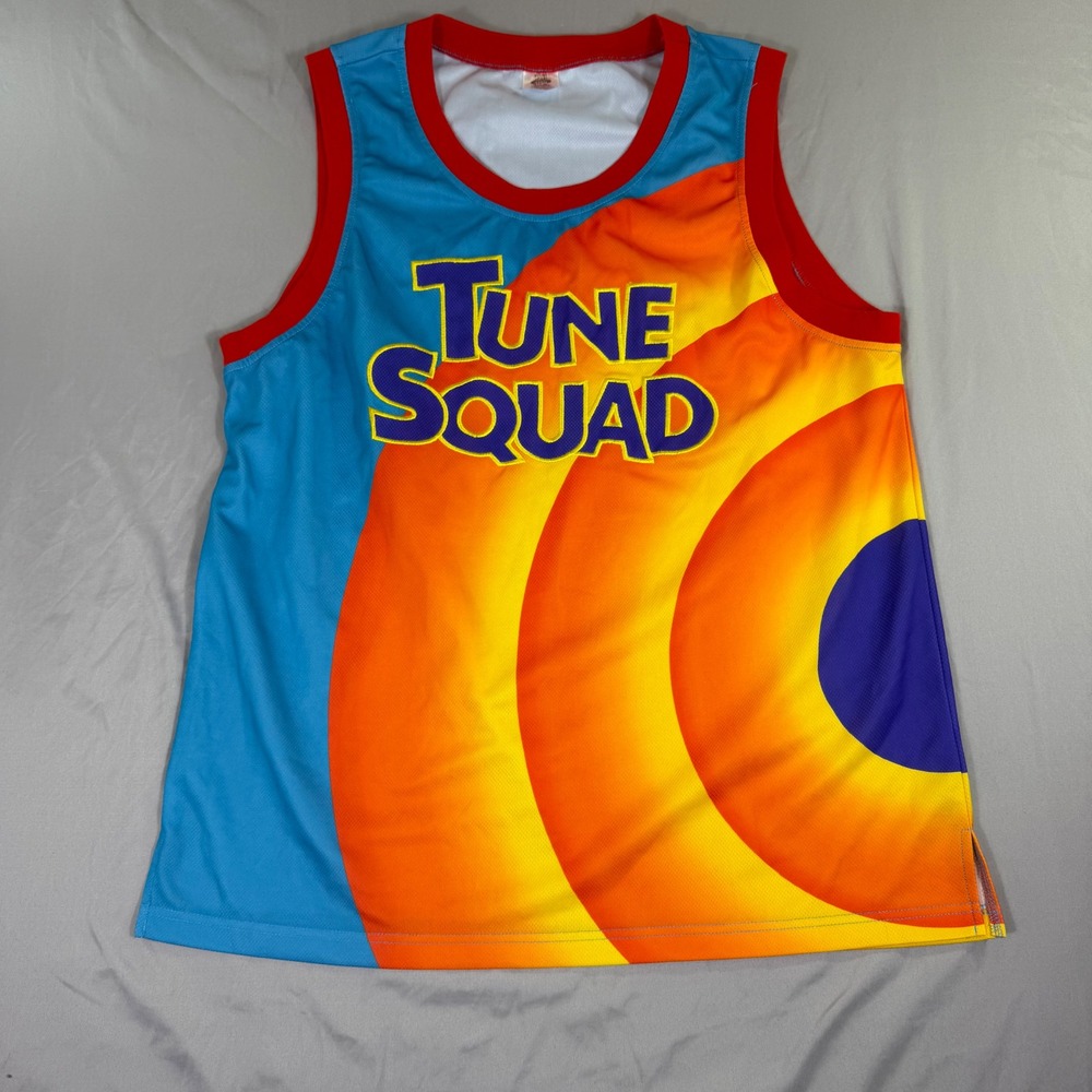 Space Jam Looney Tunes Movie Basketball Jersey Mens Large Y2K Retro Streetwear